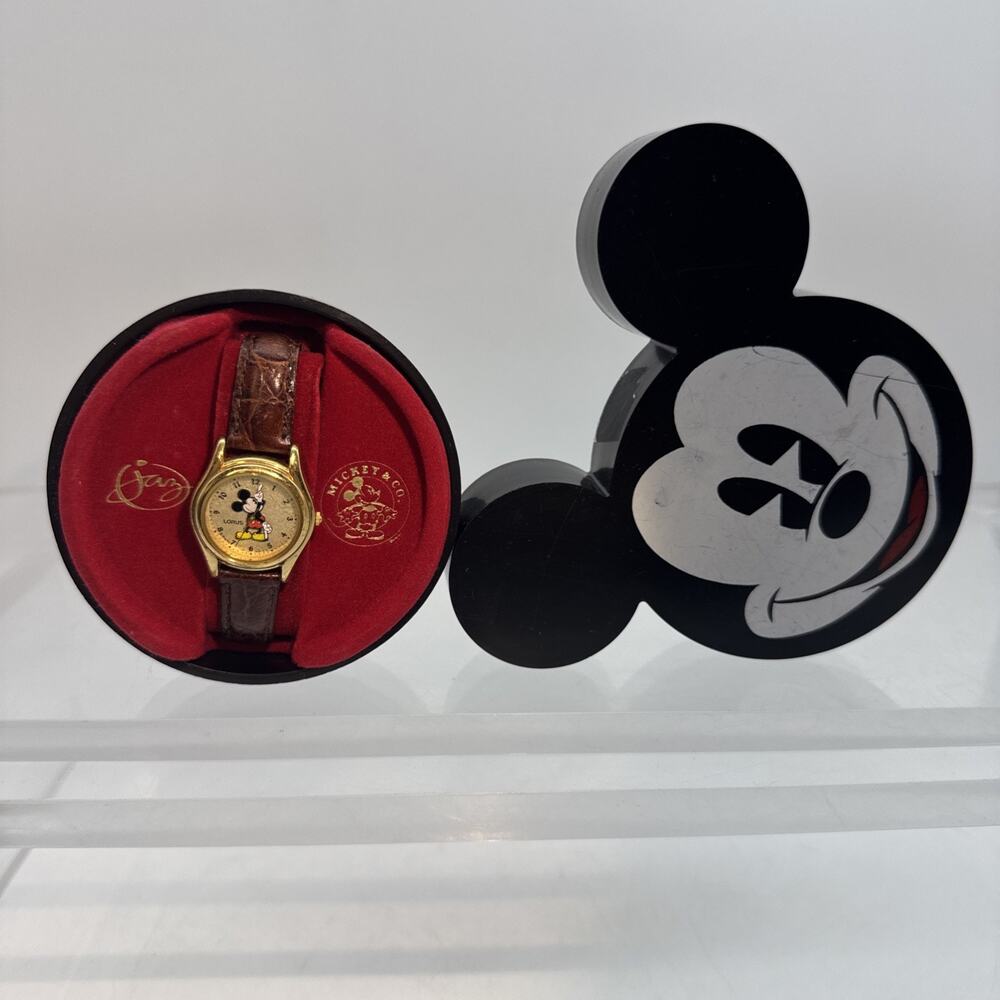 DISNEY'S Mickey MOUSE LORUS Lady's Wristwatch in Original MOUSE BOX